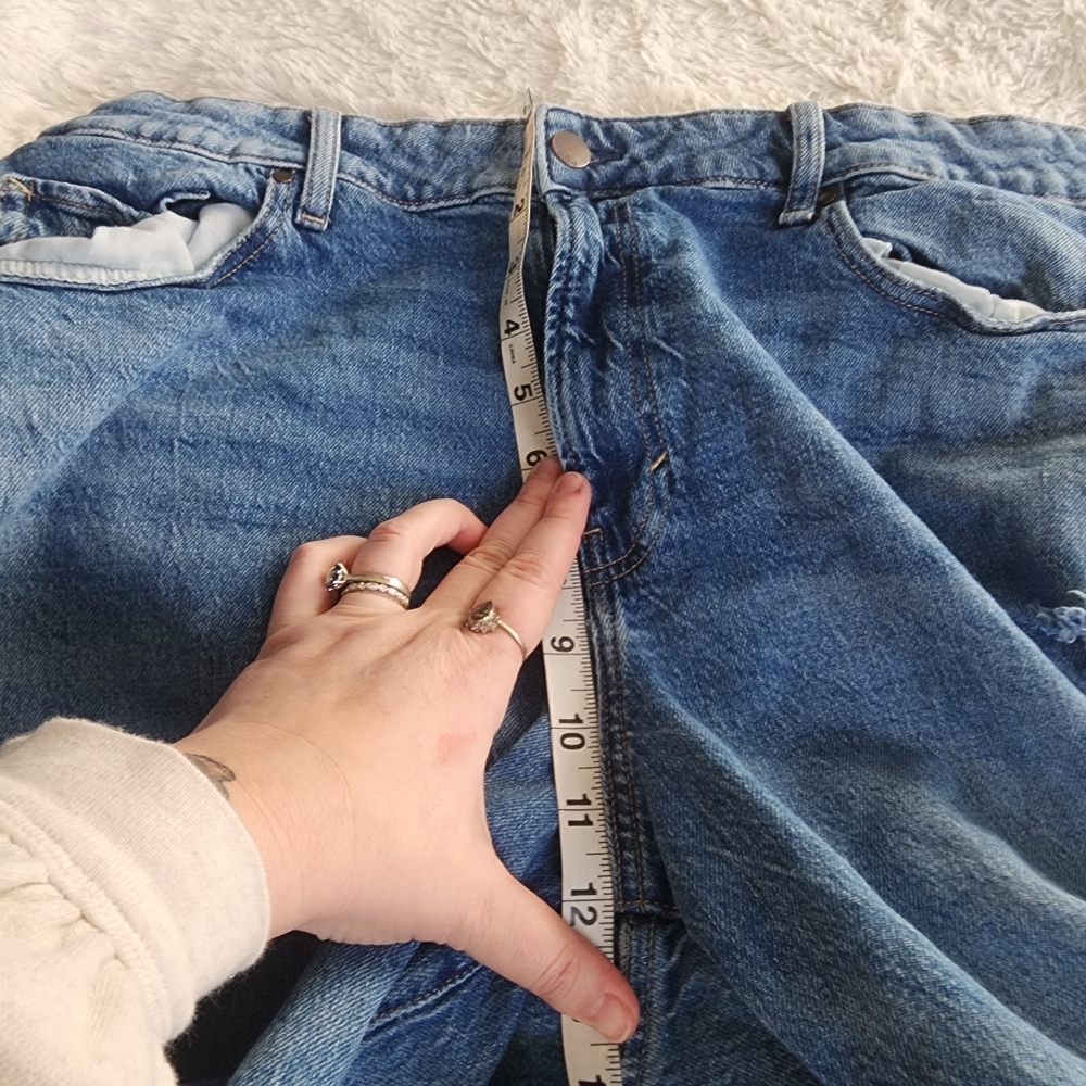 Ana A New Approach mid rise boyfriend denim jeans distressed size 16 tall - Picture 9 of 11
